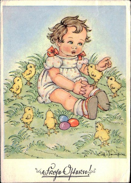 Frohe Ostern Vorderseite