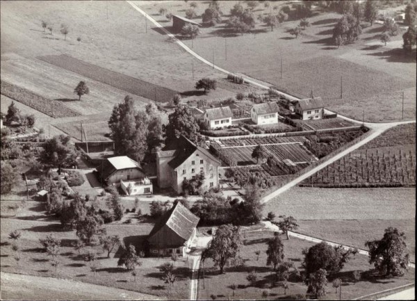 Pfäffikon, Haushaltungsschule Lindenbaum, Flugaufnahme Vorderseite