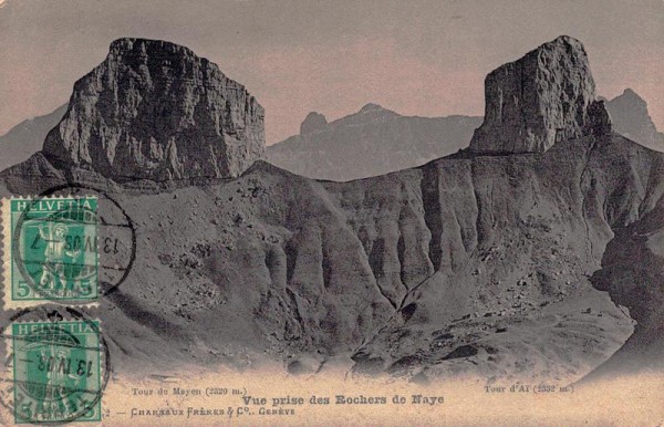 Vue prise desRochers de Naye Vorderseite