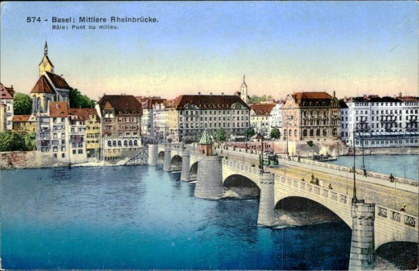 Mittlere Rheinbrücke (Basel-Stadt) Vorderseite