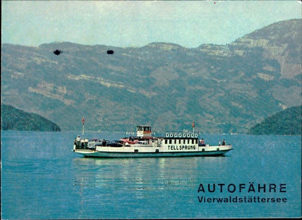 Autofähre Vierwaldstättersee, Werbeprospekt Vorderseite