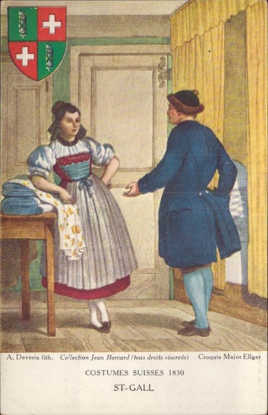 Costumes Suisses 1830, St-Gall Vorderseite