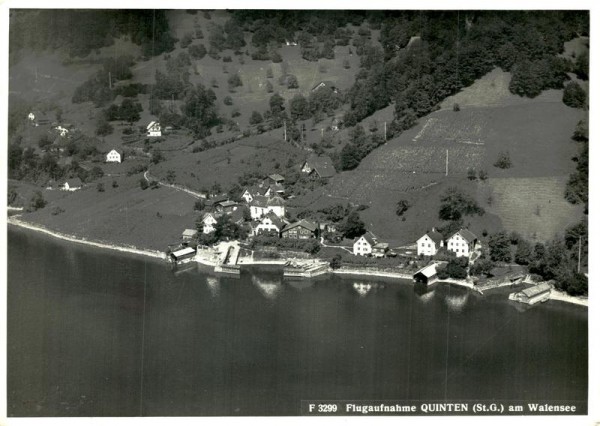 Quinten am Walensee, Flugaufnahme Vorderseite