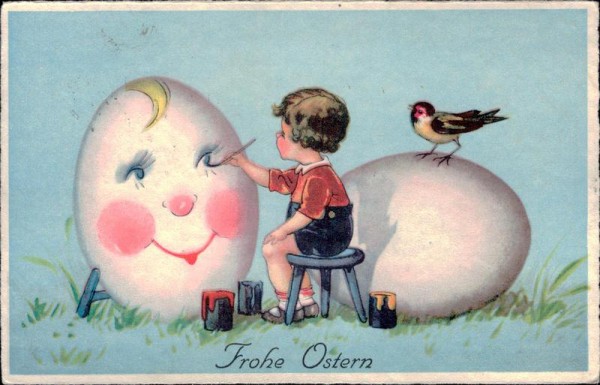 Frohe Ostern Vorderseite