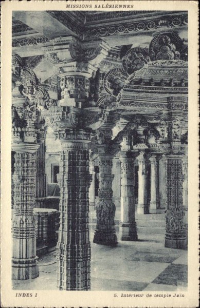 Missions salésiennes, Indes, intérieur de tempel jain