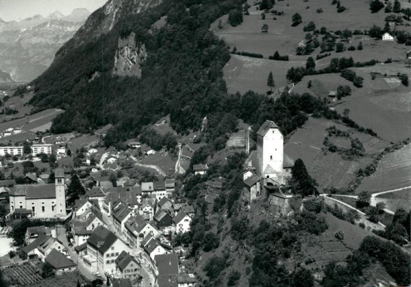 Sargans-Flugaufnahme Vorderseite