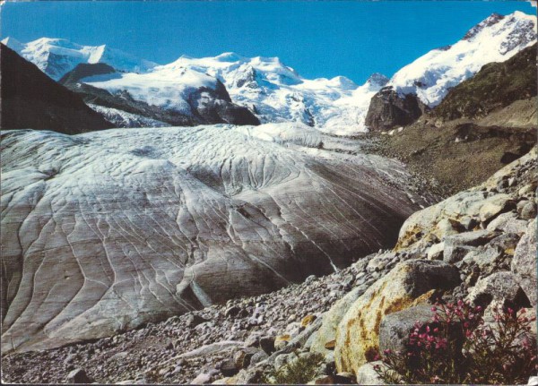 Morteratschgletscher mit Berninagruppe