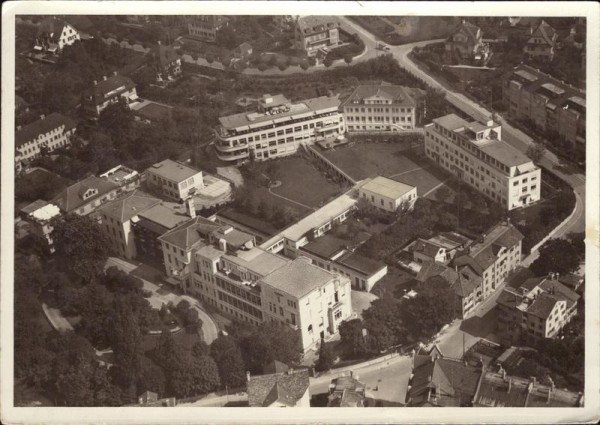 Zürich, Kinderspital,  Flugaufnahme Vorderseite