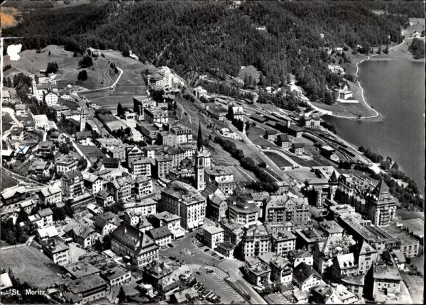 St. Moritz, Flugaufnahme Vorderseite