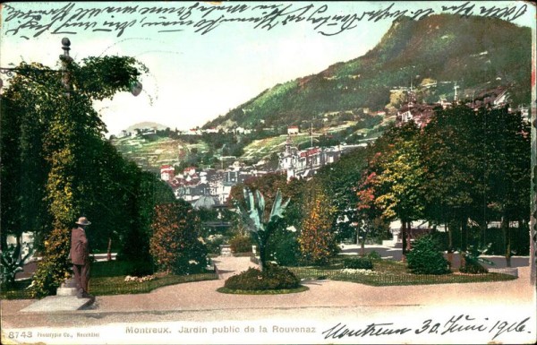 Montreux. Jardin public de la Rouvenaz Vorderseite